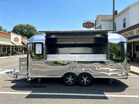Camions de restauration rapide en acier inoxydable certifiés EPR (Emballage) DOT allemands pour la restauration commerciale, chariot à hot-dogs