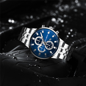 Montre Homme <span class=keywords><strong>Cuena</strong></span> 6025 – Nouvelle Collection, Bracelet Acier Inoxydable, Étanche, Affichage Automatique de la Date, Aiguilles Lumineuses - Product Image 4