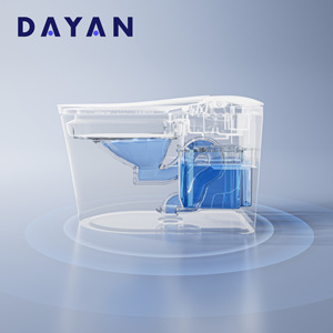 Appareil sanitaire moderne automatique monté au <span class=keywords><strong>sol</strong></span> avec capteur de pied de chasse automatique allongé Réservoir d'eau dissimulé Toilette intelligente intelligente - Product Image 5