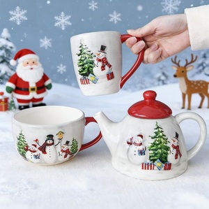 Christmas Dinnerware Set with Christmas Dinner Plate Set, Christmas Cup, Christmas Plates, Christmas Dinner Set, <b>Mugs</b> - Product Image 1