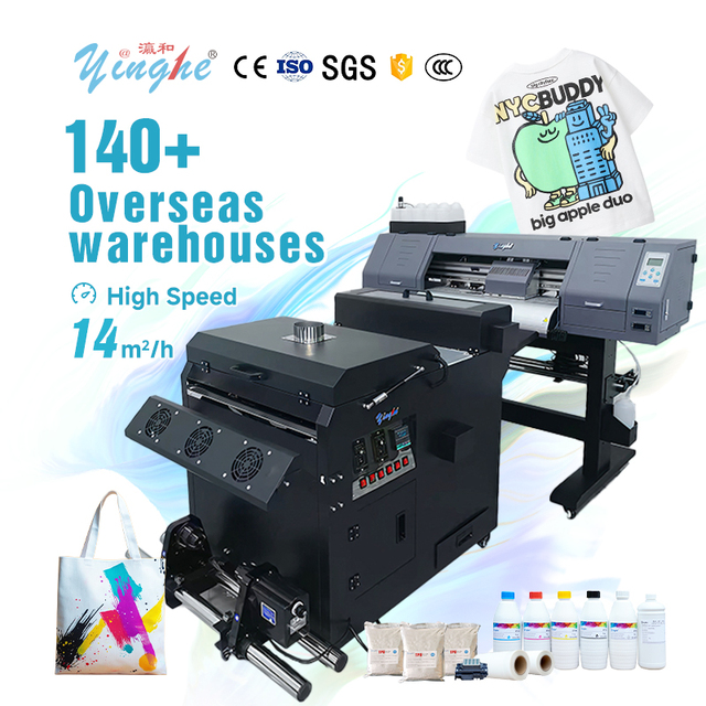 Yinghe New 60cm 2Pcs I3200 XP600 Heat Press Machine Automatic Stainless Steel DTF Printer Pigment Epson Compatible 1 Year