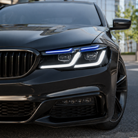 Faros Delanteros LED BK para BMW F25 X3 2010-2017, Conjunto de Proyectores Bi Xenón de Doble Lente, Luces de Circulación Diurna DRL, Actualización de Faros