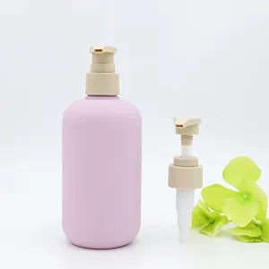 Di plastica di alta qualità rotondo rosa verde Shampoo e balsamo bottiglia