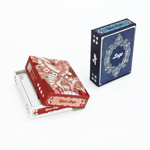 Cartes de jeu de tarot personnalisées de style poker, bords dorés, imperméables, disponibles en noir et bleu, option de logo personnalisé - Product Image 2