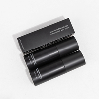 Vente en gros de flacons pulvérisateurs en plastique noir de 100 ml avec boîte, logo personnalisé, impression à l'écran, brume fine pour l'emballage cosmétique