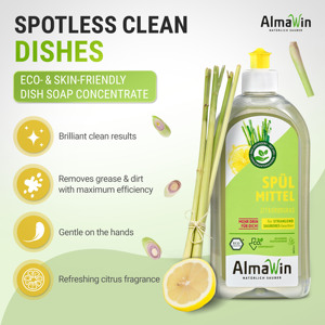 AlmaWin RTS 3 Brand Organic Dishwashing <b>Liquid</b> With Lemongrass Scent 500ml Dishwashing <b>Liquid</b> Powerful Dishwashing Organic - Product Image 1