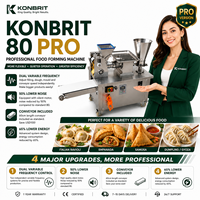 KONBRIT 80 PRO Machine automatique commerciale pour la fabrication de raviolis, samosas, empanadas, momos avec moules interchangeables