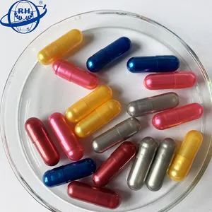 Shining Gemetalliseerde Kleur Medische Halal Runderbot Lege Gelatine Capsules Ondersteunende Gratis Monsters