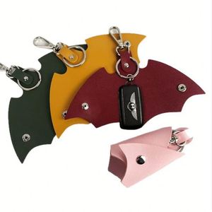Wholesale Durable Shape Pu Leather Keychain Fob Cover <b>Ring</b> Cool Bat <b>Bag</b> Charm for Men Stylish Car <b>Key</b> Pouch - Product Image 6