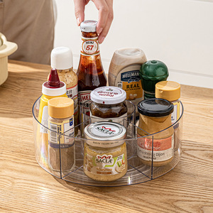 Rotatable Cosmetic <b>Storage</b> Box Transparent Glass Multifunction Makeup Organizer For <b>Dressing</b> <b>Table</b> Skincare Products - Product Image 3