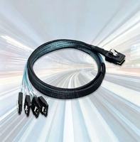 Câble interne Mini SAS 36 broches SFF-8087 à angle droit, tressé, 6 Gbit/s, pour contrôleur RAID