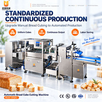 Machine industrielle automatique de découpe de croutons de pain, machine à couper le pain en dés pour boulangerie et usine de transformation alimentaire