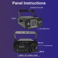 Aplicación a todo color, luces de discoteca animadas personalizadas, espectáculo de luces láser RGB para bodas, luces de escenario DMX