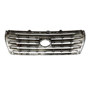 Maictop กระจังตกแต่งด้านหน้ารถยนต์, กระจังหน้าสำหรับ Land Cruiser กระจัง LC200 FJ200 <span class=keywords><strong>2012</strong></span>ครึ่งสีเงินครึ่งโครเมียม - Product Image 3