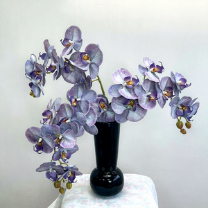 Flor Artificial <span class=keywords><strong>de</strong></span> Alta Calidad, 3D, 9 Cabezas, Phalaenopsis, para Decoración del Hogar, Accesorios <span class=keywords><strong>de</strong></span> Fotografía <span class=keywords><strong>de</strong></span> Bodas - Product Image 2