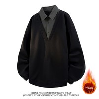 Ensemble sweat-shirt et pantalon décontracté à revers pour adolescentes, grande taille M-8XL, mode automne, manches longues, couleur unie, longueur au-dessus du genou