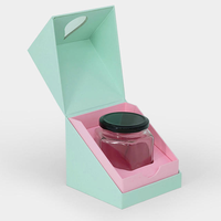 Emballage en carton nid d'abeille de luxe personnalisé, haut de gamme, fabriqué à la main avec des matériaux recyclés, fenêtre en PVC, estampage à chaud, magnétique