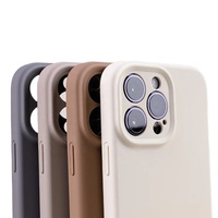 Coque de téléphone en Silicone souple liquide carré d'origine de haute qualité pour iPhone 15 14 11 12 13 Pro Max Plus couverture de mode colorée