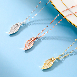 Collana פשוט 925 כסף סטרלינג תכשיטי הצהרת עלים סתיו עלה תליון שרשרת לנשים יום הולדת מתנה Collana - Product Image 2