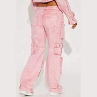 Jean en denim personnalisé pour femme, style streetwear vintage, coupe droite mi-longue, respirant, écologique, décontracté, multi-poches, à franges, léger
