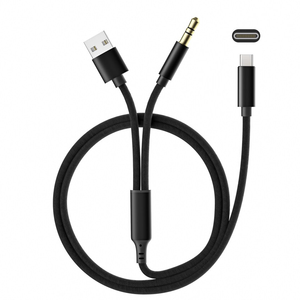 สายชาร์จ USB-C เป็นช่องเสียบเสียง 3.5 มม. พร้อมสายชาร์จ USB Type-C เป็นช่องเสียบหูฟังสเตอริโอ 3.5 มม. ใช้งานร่วมกับ iPhone 15 Pro Max ได้ - Product Image 2