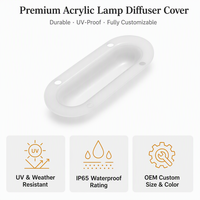 Abat-jour en acrylique personnalisé, couvercle transparent en acrylique pour lampe suspendue ou lampe de table