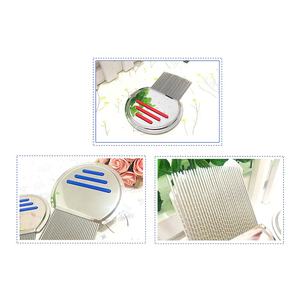 1pc新しいターミネーターライスコーム新しいキャットドッグメタルニットヘッドヘアリスコームファイン歯フリーフリーハンドルペット用品グルーミングツール - Product Image 6