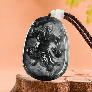 Pendentif en jadéite naturelle Zhong Kui, bijoux pour hommes, design original, style chinois, cadeau avec certificat d'évaluation FG88 - Product Image 6