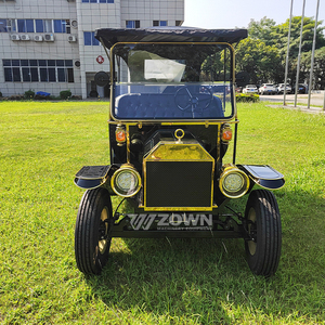 Carro Eléctrico Turístico Vintage de 4 Plazas con Techo Abierto, Color Verde Oscuro, con Certificación CE, Buggy Retro para Villas, Bodas, Resorts, Parques y Lugares Turísticos - Product Image 5