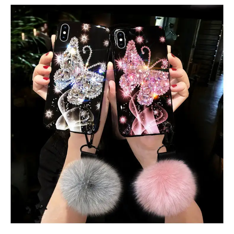Design Bling Luxury Women Diamond Pearl Cell Phone Case For IPhone 12promax