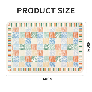 <span class=keywords><strong>Tapis</strong></span> <span class=keywords><strong>de</strong></span> <span class=keywords><strong>bain</strong></span> en diatomite à séchage rapide, absorbe l'eau en quelques secondes, pierre minérale naturelle, antidérapant, facile à nettoyer - Product Image 2