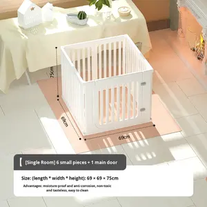 Pagar hewan peliharaan padat plastik untuk anjing dalam ruangan kandang anjing kecil pembatas anjing pagar pelindung khusus Corgi Bichon - Product Image 6