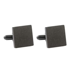 Boutons de manchette carrés en acier inoxydable plaqué or personnalisés en gros pour hommes - Cadeau de mariage - Product Image 6