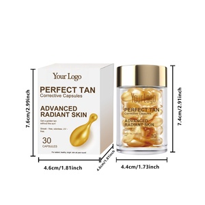 Capsules Perfect Tan avec ginseng, acide hyaluronique et peptides pour un éclat naturel, nourrissent la peau, unifient le teint et donnent un aspect radieux. - Product Image 6