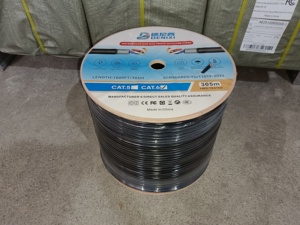 Câble réseau extérieur étanche DENIXI Cat6 UTP FTP SFTP 23AWG~26AWG noir 1000ft/305m Câbles Ethernet CAT6A CAT6 - Product Image 2