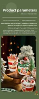 Gobelets jetables en PP pour thé Boba, desserts, 250, 360, 500 ml, vente en gros, 50 pièces, contenants en plastique pour gâteaux avec couvercle dôme, pour Noël et à emporter