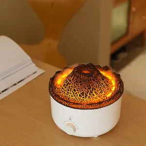 Volkan simülasyon alev hava nemlendirici USB ultrasonik yangın lambası uçucu aroma yağı difüzörü