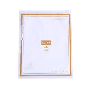 Transparent Color Frosted Zipper Plastic Clothing Bag Custom Waterproof Printed Frosted With Logo Clear - Product Image 1