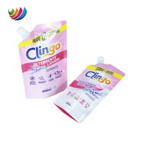 Logo personnalisé Savon Shampooing Détergent Vaisselle Liquide Poche 500ml 800ml Plastique Doypack Détergent à lessive Bec Poche