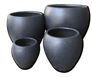 Pot de fleurs rond résistant au gel, surface <span class=keywords><strong>en</strong></span> <span class=keywords><strong>pierre</strong></span> lisse, pour la décoration du jardin - Product Image 1