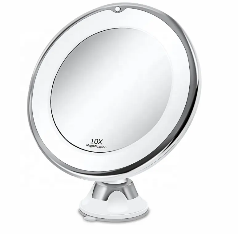 10X 돋보기 360 회전 무료 메이크업 허영 거울 LED 메이크업 거울