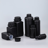 Bouteille en plastique HDPE noire pour réactifs de laboratoire, conteneur de stockage vide pour l'emballage d'engrais liquides, vente en gros