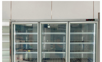 Réfrigérateur vertical commercial à porte vitrée pour boissons, avec ventilateur de refroidissement, pour supermarchés et magasins de proximité