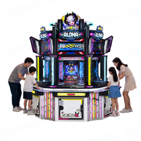 Machine à poussoir de pièces de monnaie, prix usine, version anglaise, machine d'arcade 6 joueurs, machine de jeu d'arcade à poussoir de pièces de monnaie connectable