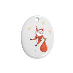 High Quality Wholesale Custom Decoration Sublimation Blank <b>Ceramic</b> Christmas <b>Ornaments</b> Personalized Tree 8.3x6.7cm - Product Image 4