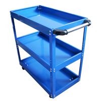 Nouvelle chariot d'atelier métallique à 3 niveaux avec roues, étagère de travail, accessoire pratique pour véhicule