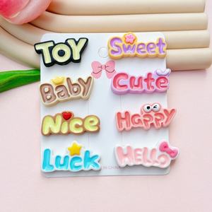 Mixed Bright Color Alphabet Resin Eco-friendly Painted Charms Handmade DIY Flatback Cabochons Phone Case Shoe Clips <strong>Hair</strong> Craft - Product Image 1