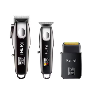 Kemei Max Km-8531 2 Cortadora de Pelo de la <span class=keywords><strong>Mejor</strong></span> <span class=keywords><strong>Calidad</strong></span>, 1 Afeitadora Eléctrica, Kit de Máquina de Cortar Pelo de Lujo 3 en 1, Cuchilla DLC, Motor Rápido - Product Image 6