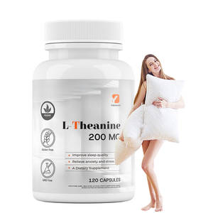 L-Teanina a Doppia Potenza 200mg 120 <span class=keywords><strong>Capsule</strong></span> Migliora la Qualità del Sonno Promuove la Salute Cardiovascolare per Adulti - Product Image 1