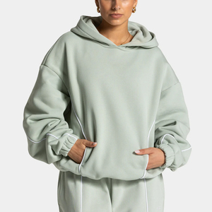 <span class=keywords><strong>Sudadera</strong></span> con <span class=keywords><strong>Capucha</strong></span> Extra Grande para Mujer, <span class=keywords><strong>Sudadera</strong></span> con <span class=keywords><strong>Capucha</strong></span> de Manga Larga Personalizada con Ribete en Contraste, <span class=keywords><strong>Sudadera</strong></span> con <span class=keywords><strong>Capucha</strong></span> - Product Image 3